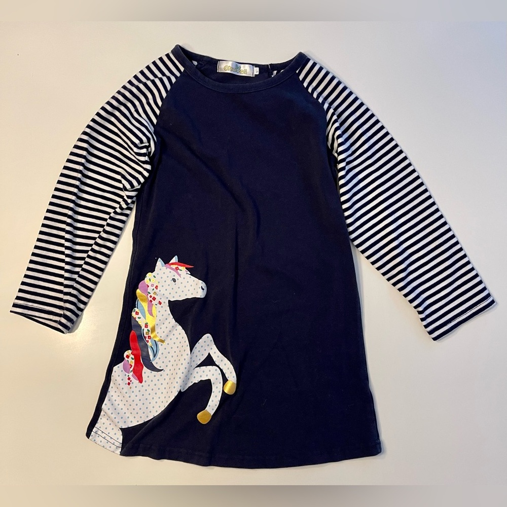 Chuya navy blue shirt with unicorn
